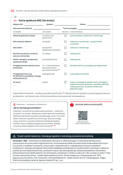 Strona 18 e-booka: karta opiekuna AED